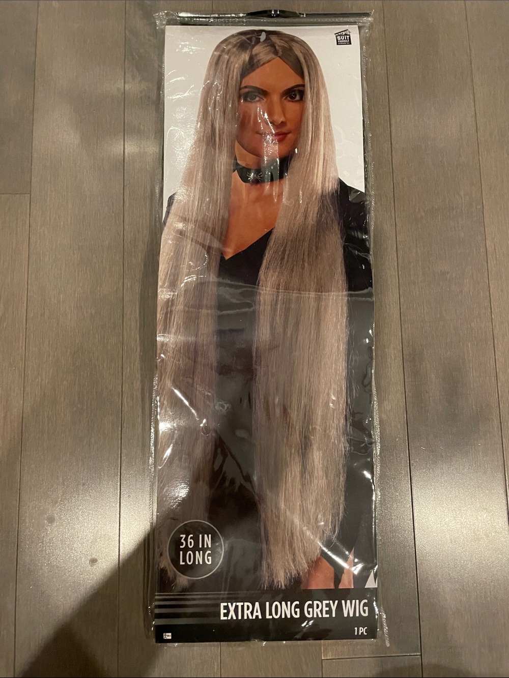 Long grey wig